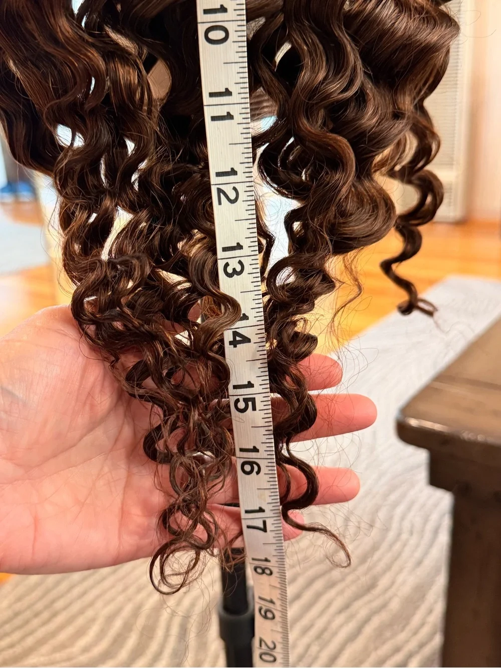 22” Chocolate Brown Deep Wave Curly Lace Front Human Hair Wig 200% Density #226